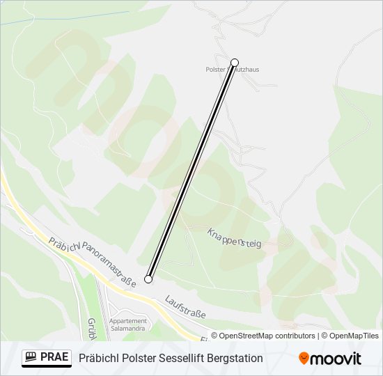 PRAE funicular Line Map