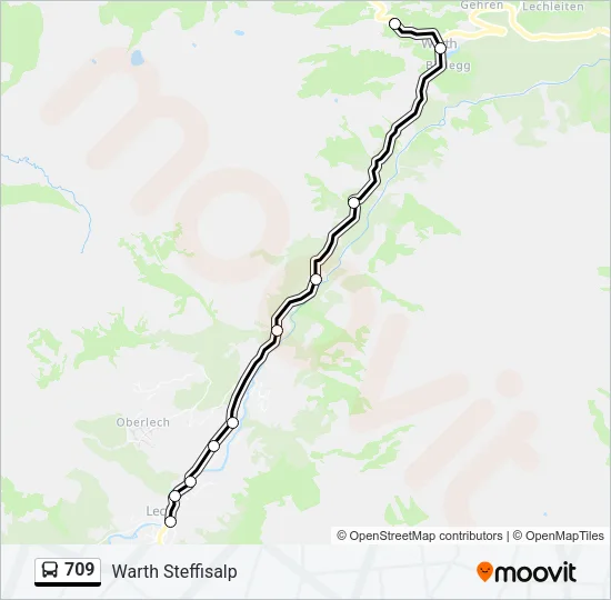 709 Bus Line Map