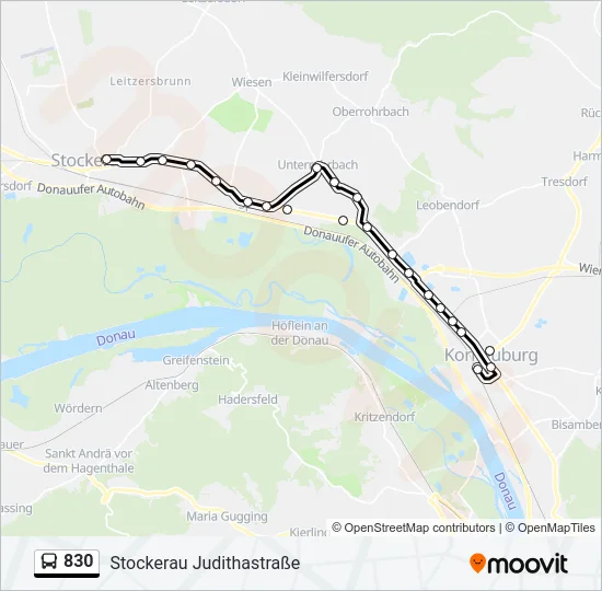 830 Bus Line Map