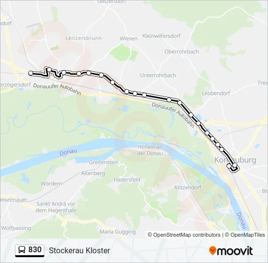 830 Bus Line Map