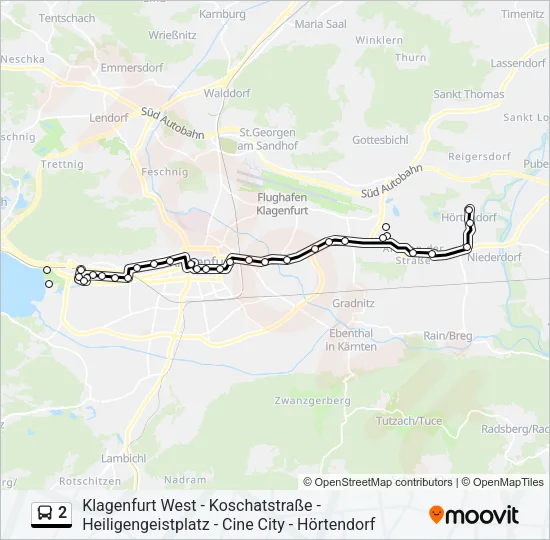 2 Bus Line Map