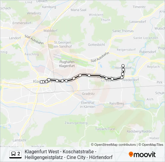 2 Bus Line Map