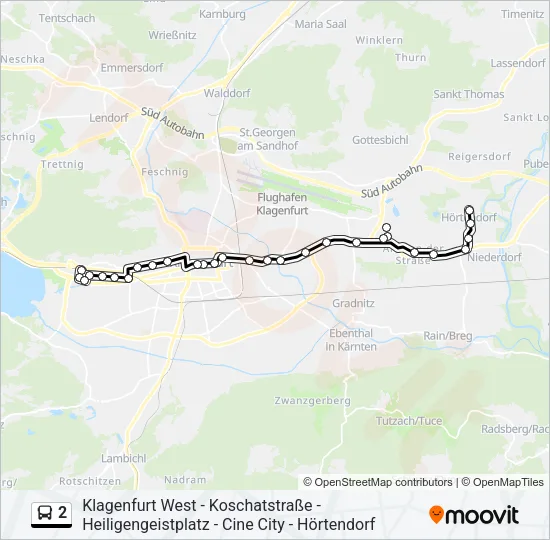 2 Bus Line Map