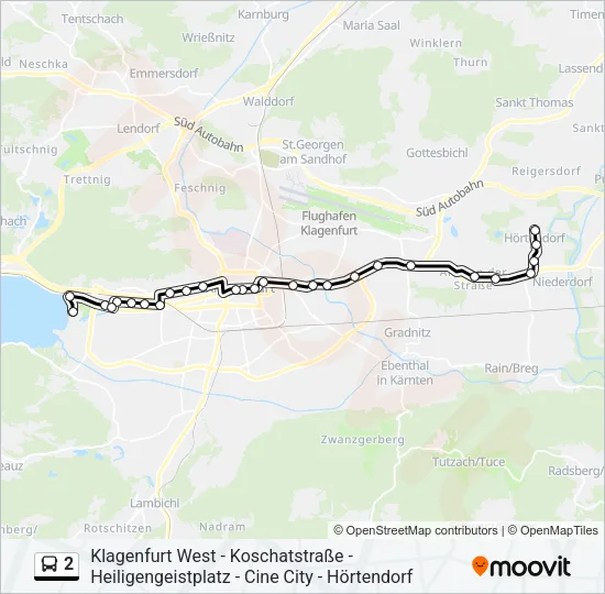 2 Bus Line Map