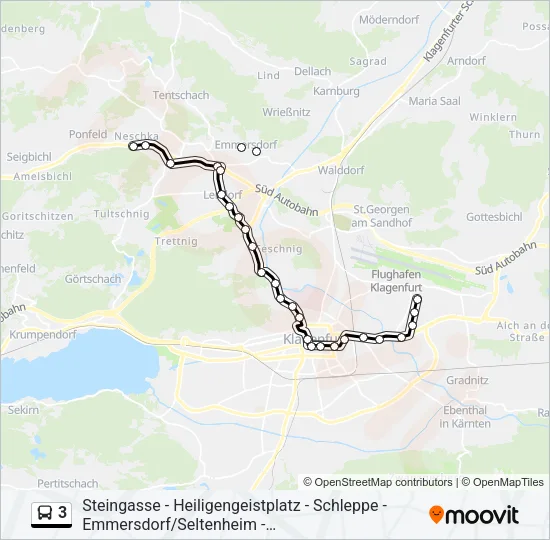 3 Bus Line Map