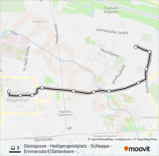 3 Bus Line Map