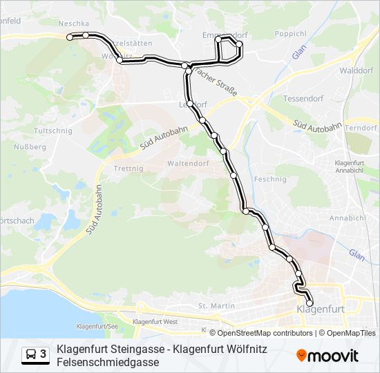 3 bus Line Map