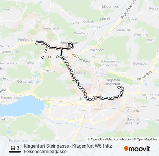 3 bus Line Map