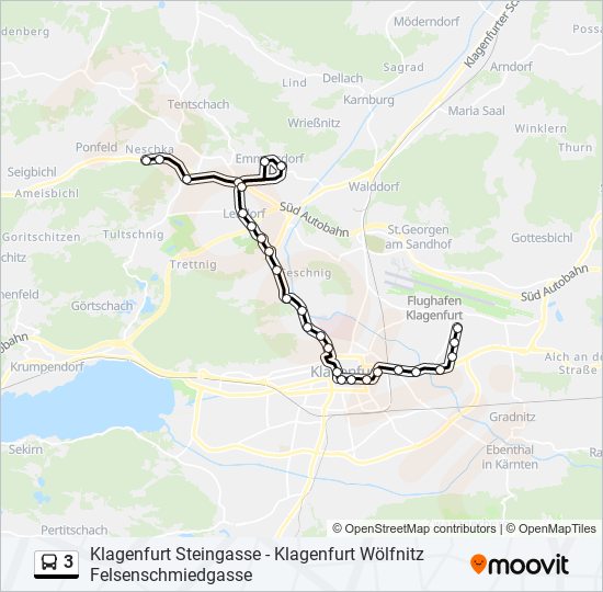 3 bus Line Map