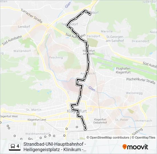 4 Bus Line Map