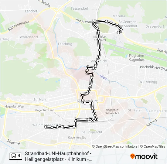 4 Bus Line Map