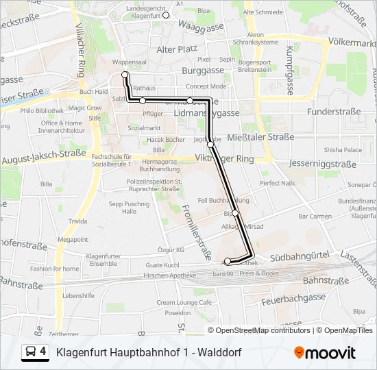 4 bus Line Map