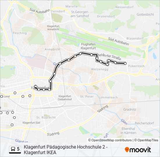 5 bus Line Map