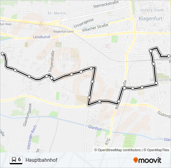 6 bus Line Map