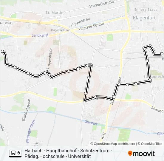 6 Bus Line Map