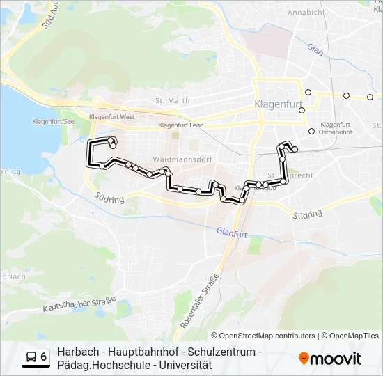 6 Bus Line Map