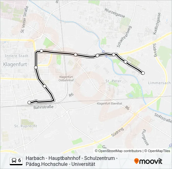 6 Bus Line Map