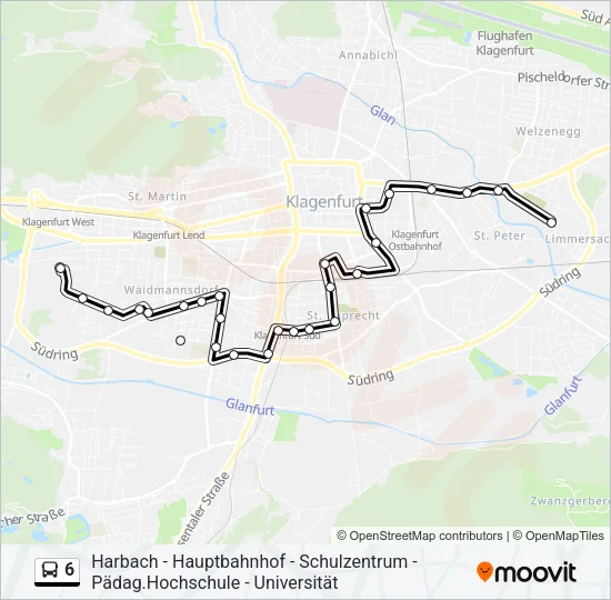 6 Bus Line Map