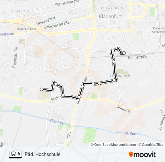 6 bus Line Map