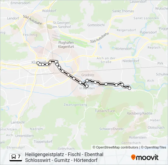 7 Bus Line Map