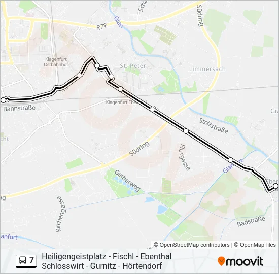 7 Bus Line Map