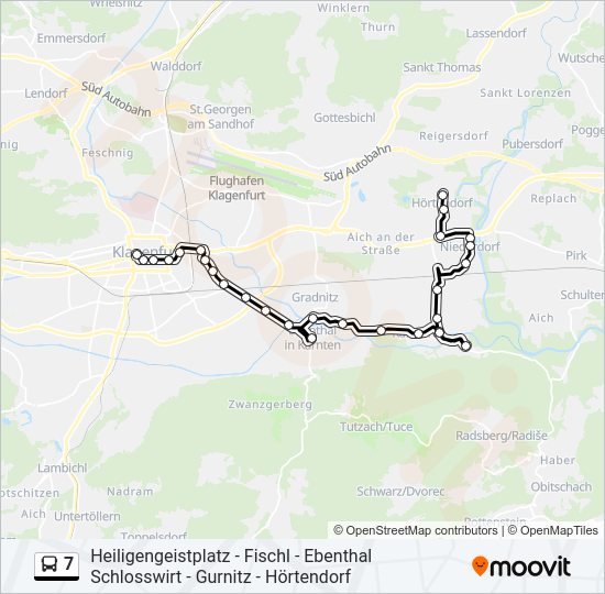 Buslinie 7 Karte