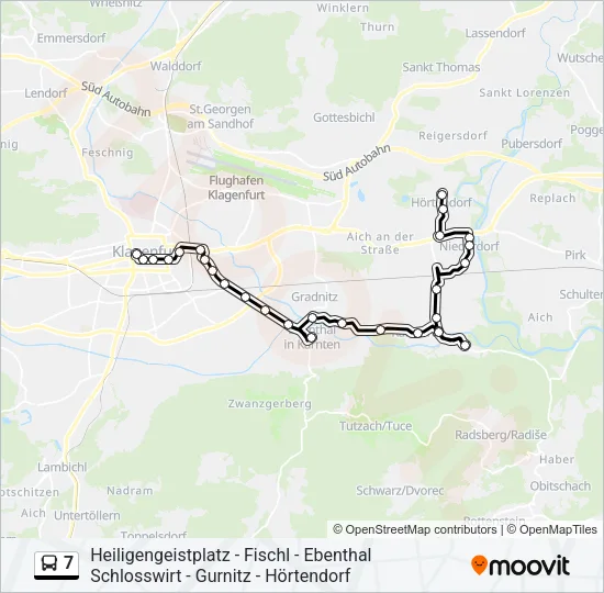 7 Bus Line Map