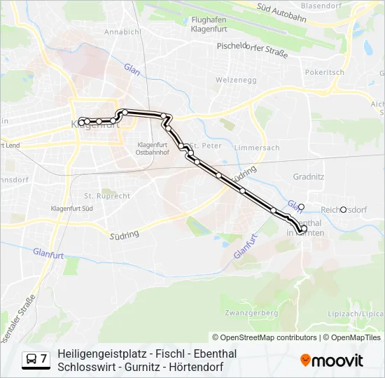 7 Bus Line Map