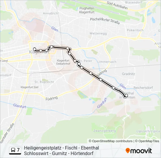 7 Bus Line Map