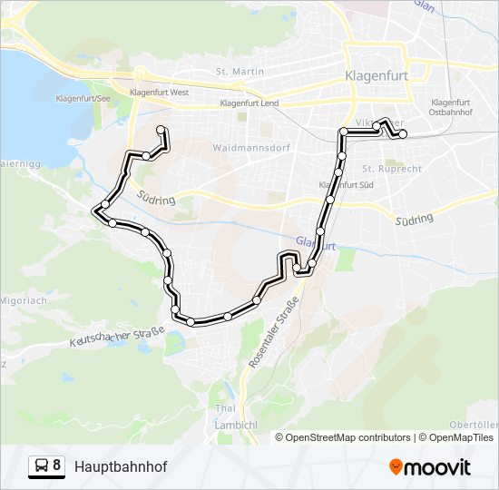 8 bus Line Map