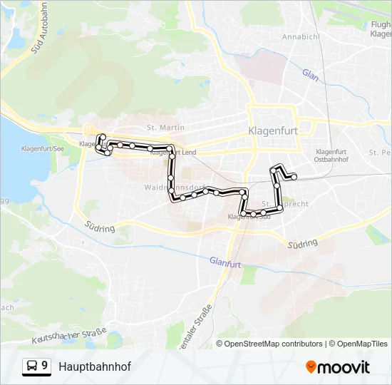 9 Bus Line Map