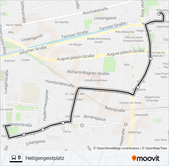 B Route: Schedules, Stops & Maps - Heiligengeistplatz (Updated)