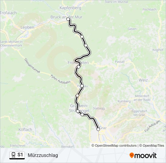 S1 Train Line Map