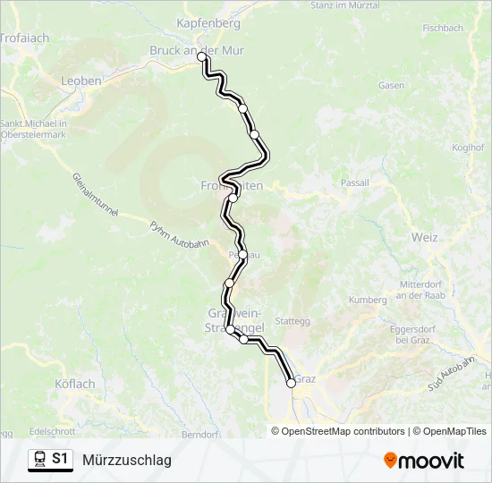 S1 Train Line Map