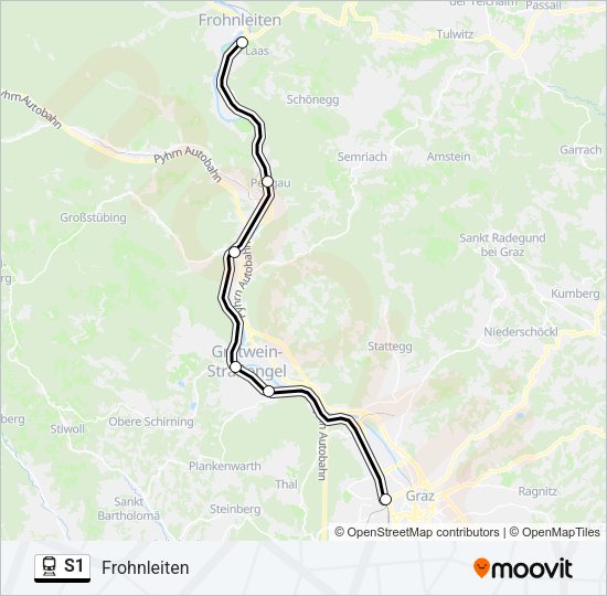 S1 Train Line Map