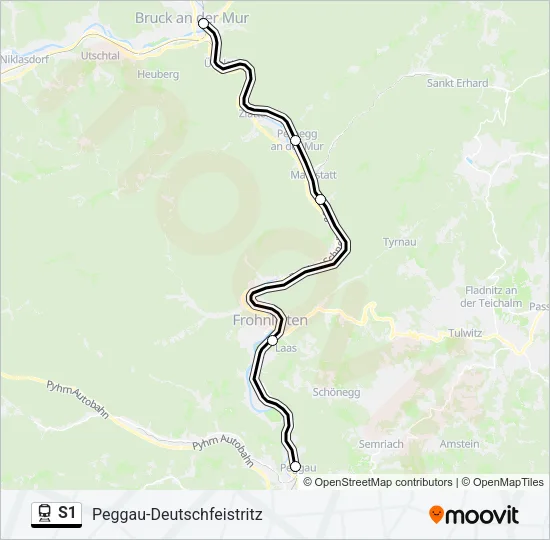 S1 Train Line Map
