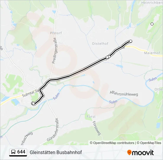 644 Bus Line Map