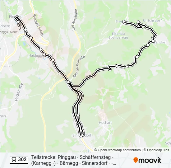 302 Bus Line Map