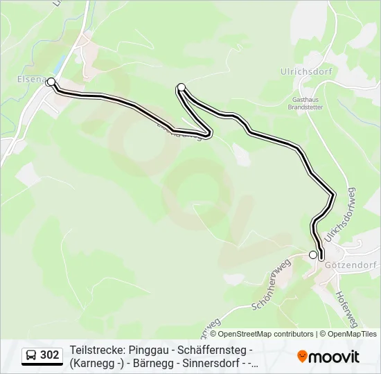 302 Bus Line Map