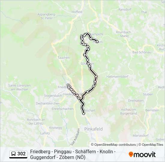 302 Bus Line Map