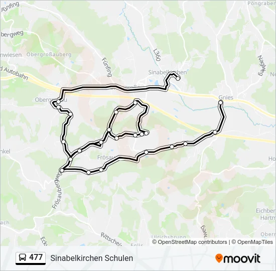 477 Bus Line Map