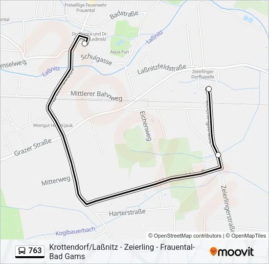 763 Bus Line Map