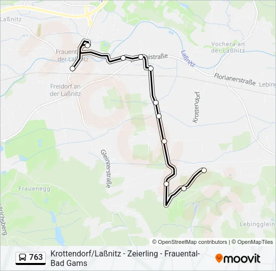 763 Bus Line Map