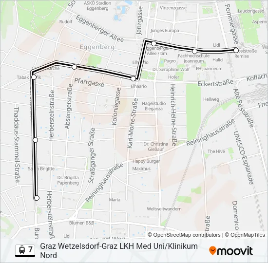 7 Light Rail Line Map