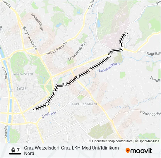 7 Light Rail Line Map
