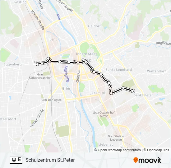 E Light Rail Line Map