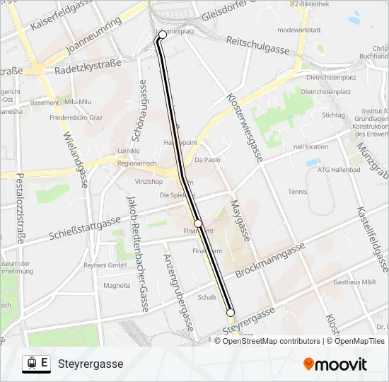 E Light Rail Line Map