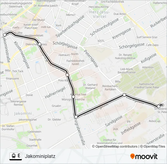 E Light Rail Line Map