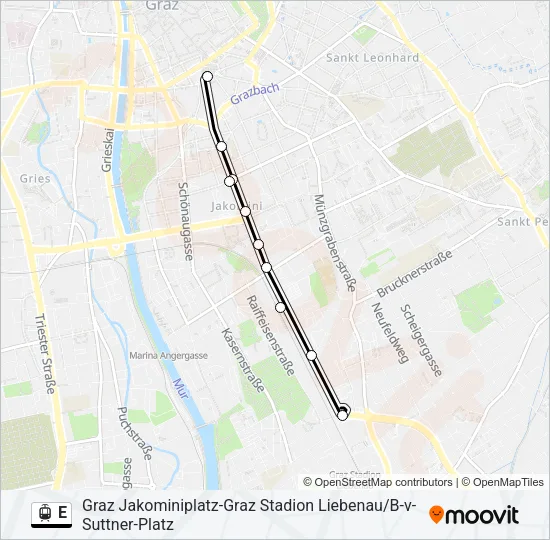 E Light Rail Line Map