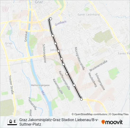 E Light Rail Line Map